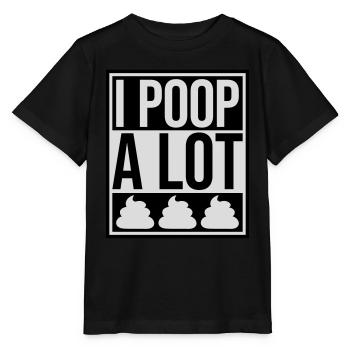 Je fais beaucoup caca - T-shirt bio MINI CREATOR Stanley/Stella Enfant - noir - Devant - Mikhail (115cm)