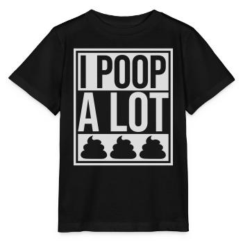 Je fais beaucoup caca - T-shirt bio MINI CREATOR Stanley/Stella Enfant - noir - Devant - Mikhail (115cm)
