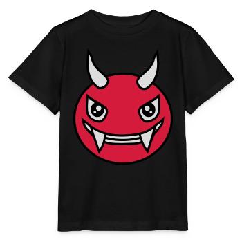 Design Face Evil Devil - T-shirt bio MINI CREATOR Stanley/Stella Enfant - noir - Devant - Mikhail (115cm)