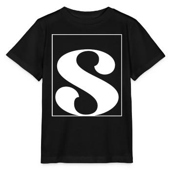 Lettre alphabet s - T-shirt bio MINI CREATOR Stanley/Stella Enfant - noir - Devant - Mikhail (115cm)