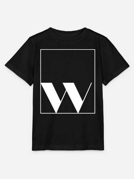 Buchstaben-Alphabet w - Stanley/Stella Kinder T-Shirt MINI CREATOR - Schwarz