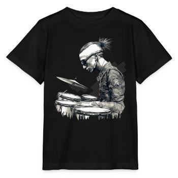Badass Drummer – Voll auf die Zwölf mit Stil - Stanley/Stella Kinder T-Shirt MINI CREATOR  - Schwarz - Vorne - Mikhail (115cm)