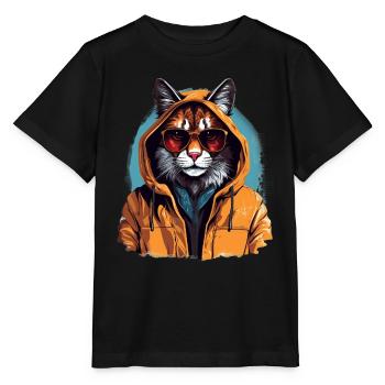 Street style lynx | Lynx lovers - Stanley/Stella MINI CREATOR Kids’ T-Shirt - black - Front - Mikhail (115cm)