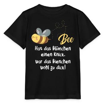 Hat Das Blümchen Einen Knick War Das Bienchen Wohl - Stanley/Stella Kinder T-Shirt MINI CREATOR  - Schwarz - Vorne - Mikhail (115cm)