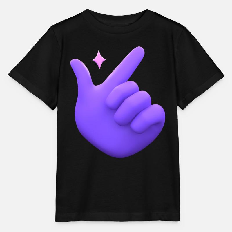 3D main claquement de doigts - T-shirt bio MINI CREATOR Stanley/Stella Enfant - noir