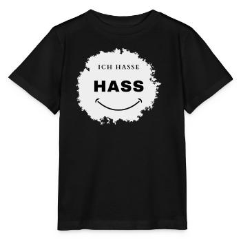Saying, I hate hate, funny statement - Stanley/Stella MINI CREATOR Kids’ T-Shirt - black - Front - Mikhail (115cm)
