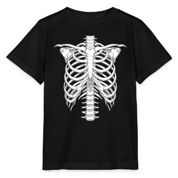 Skelett Halloween Kostüm - Stanley/Stella Kinder T-Shirt MINI CREATOR  - Schwarz - Vorne - Mikhail (115cm)