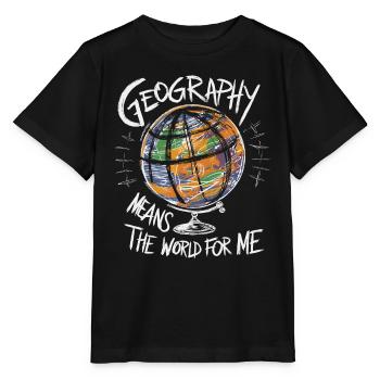 Geografie ist meine Welt - Stanley/Stella Kinder T-Shirt MINI CREATOR  - Schwarz - Vorne - Mikhail (115cm)