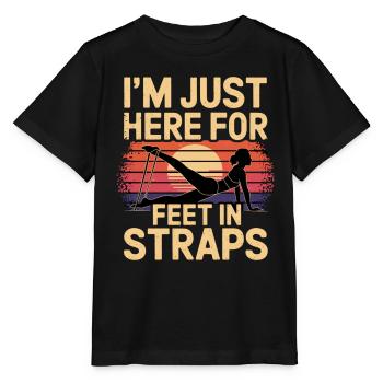 I'm Just Here For Feet In Straps 13 - Stanley/Stella Kinder T-Shirt MINI CREATOR  - Schwarz - Vorne - Mikhail (115cm)