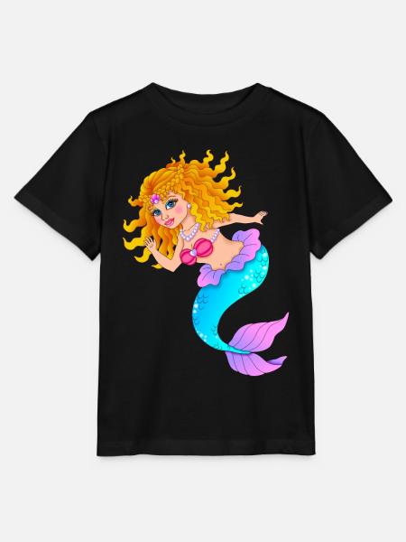 Meerjungfrau - Stanley/Stella Kinder T-Shirt MINI CREATOR - Schwarz