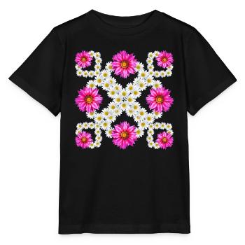 Marguerite Marguerite Fleurs Marguerite Motif Floral Marguerite - T-shirt bio MINI CREATOR Stanley/Stella Enfant - noir - Devant - Mikhail (115cm)