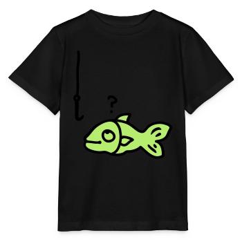 Fisch Angelhaken - Stanley/Stella Kinder T-Shirt MINI CREATOR  - Schwarz - Vorne - Mikhail (115cm)