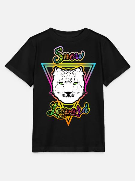 Schneeleopard - Stanley/Stella Kinder T-Shirt MINI CREATOR  - Schwarz