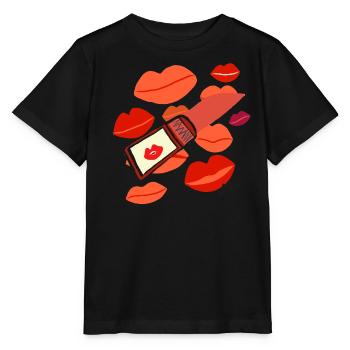 LIPPENSTIFT v2.00 - Stanley/Stella Kinder T-Shirt MINI CREATOR  - Schwarz - Vorne - Mikhail (115cm)