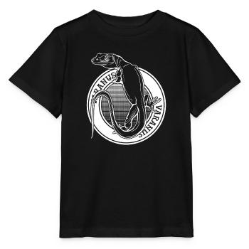 Monitor Eidechse Tattoo Stil Reptilienhalter Varanus - Stanley/Stella Kinder T-Shirt MINI CREATOR  - Schwarz - Vorne - Mikhail (115cm)