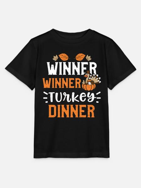 Winner Winner Turkey Dinner - Stanley/Stella Kinder T-Shirt MINI CREATOR - Schwarz