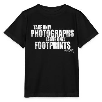 Urban Explorers Urbex Lost Places Photo Footprints - T-shirt bio MINI CREATOR Stanley/Stella Enfant - noir - Devant - Mikhail (115cm)