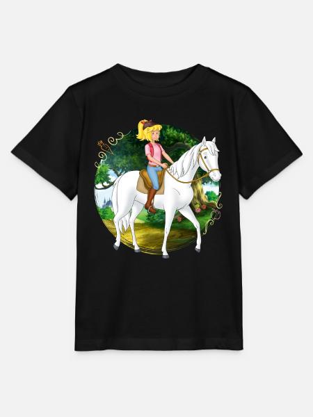 Bibi und Tina 'Bibi reitet auf Sabrina' - Stanley/Stella Kinder T-Shirt MINI CREATOR  - Schwarz