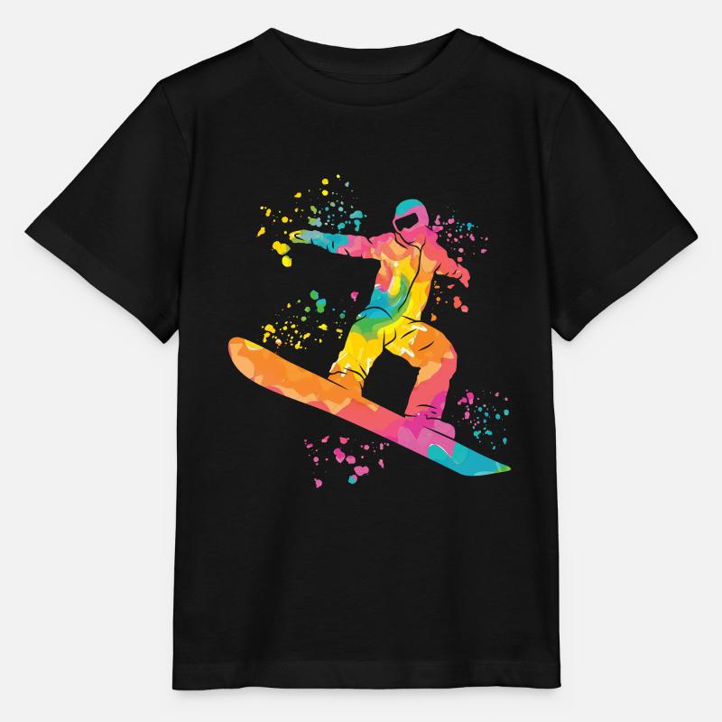 Snowboarder Snowboarding Snowboard - Stanley/Stella MINI CREATOR Kids’ T-Shirt - black