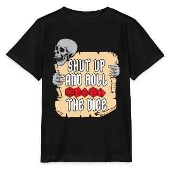 RPG Shut Up And Roll The Dice D20 - T-shirt bio MINI CREATOR Stanley/Stella Enfant - noir - Devant - Mikhail (115cm)