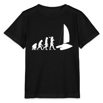 Katamaran Segeln Evolution Segelsport - Stanley/Stella Kinder T-Shirt MINI CREATOR  - Schwarz - Vorne - Mikhail (115cm)