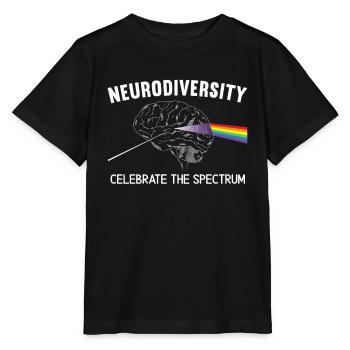Neurodiversity Celebrates the Spectrum ADHD ASD - Stanley/Stella MINI CREATOR Kids’ T-Shirt - black - Front - Mikhail (115cm)