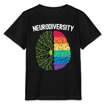 Neurodiversität Regenbogen Autismus Bewusstsein - Stanley/Stella Kinder T-Shirt MINI CREATOR  - Schwarz - Vorne - Mikhail (115cm)