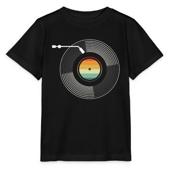 Lecteur de disque vinyle Classic Music Player - T-shirt bio MINI CREATOR Stanley/Stella Enfant - noir - Devant - Mikhail (115cm)