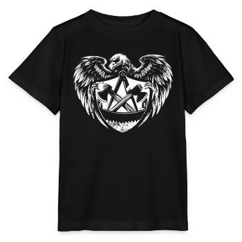 Zimmermann Zunft WappenDeutscher Adler - Stanley/Stella Kinder T-Shirt MINI CREATOR  - Schwarz - Vorne - Mikhail (115cm)