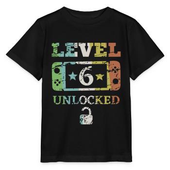 6ème anniversaire 6 ans niveau 6 cadeau unlocked - T-shirt bio MINI CREATOR Stanley/Stella Enfant - noir - Devant - Mikhail (115cm)