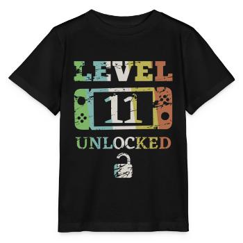 11th Birthday Level 11 Unlocked Switch - Stanley/Stella MINI CREATOR Kids’ T-Shirt - black - Front - Mikhail (115cm)