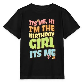 Ich bin eas Geburtstagsmädchen - Stanley/Stella Kinder T-Shirt MINI CREATOR  - Schwarz - Vorne - Mikhail (115cm)