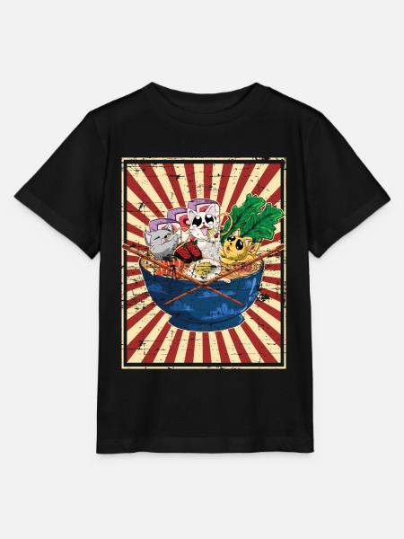 Anime Japan Katzen Nudel Bowl Kawaii Ramen - Stanley/Stella Kinder T-Shirt MINI CREATOR - Schwarz
