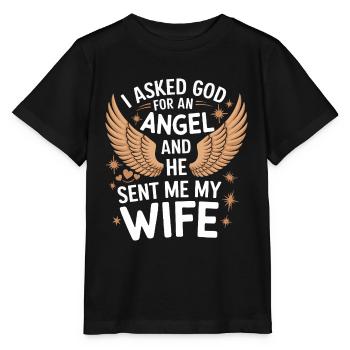 Frau Ehefrau Partnerin Familie Verheiratet - Stanley/Stella Kinder T-Shirt MINI CREATOR  - Schwarz - Vorne - Mikhail (115cm)