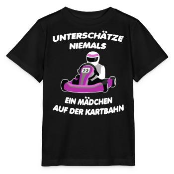 Gokart Go-Kart Go Kart Mädchen Spruch Sprüche - Stanley/Stella Kinder T-Shirt MINI CREATOR  - Schwarz - Vorne - Mikhail (115cm)