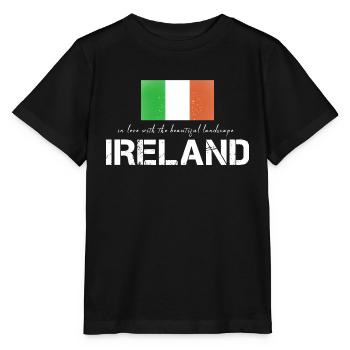 Irlande Irlande Drapeau irlandais - T-shirt bio MINI CREATOR Stanley/Stella Enfant - noir - Devant - Mikhail (115cm)