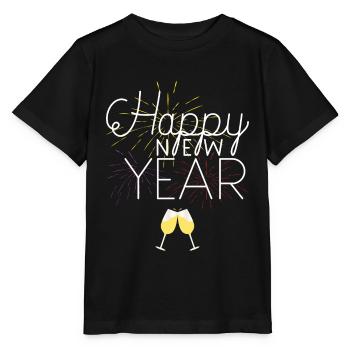 Happy New Year Celebration - Stanley/Stella Kinder T-Shirt MINI CREATOR  - Schwarz - Vorne - Mikhail (115cm)