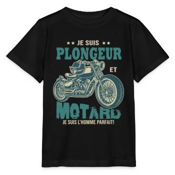 motard parfait plongeur parfait - T-shirt bio MINI CREATOR Stanley/Stella Enfant - noir - Devant - Mikhail (115cm)