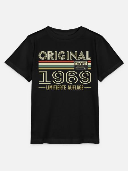 Original 1969 Jahrgang Retro Geburtstag Vintage - Stanley/Stella Kinder T-Shirt MINI CREATOR  - Schwarz