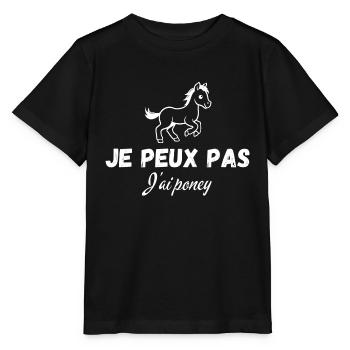 Ich kann nicht, ich habe ein Pony - Stanley/Stella Kinder T-Shirt MINI CREATOR  - Schwarz - Vorne - Mikhail (115cm)