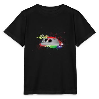 tourner la table groupe de musique 5 F - T-shirt bio MINI CREATOR Stanley/Stella Enfant - noir - Devant - Mikhail (115cm)