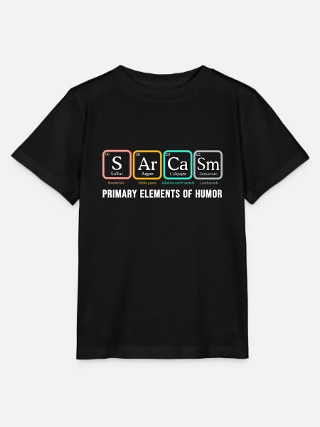 Sarcasm Shirt SArCaSm Primäre Elemente des Humors - Stanley/Stella Kinder T-Shirt MINI CREATOR  - Schwarz