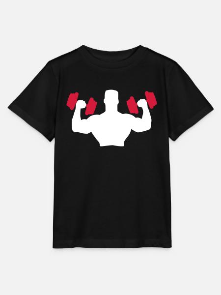 Muscle Man Training - Stanley/Stella Kinder T-Shirt MINI CREATOR  - Schwarz