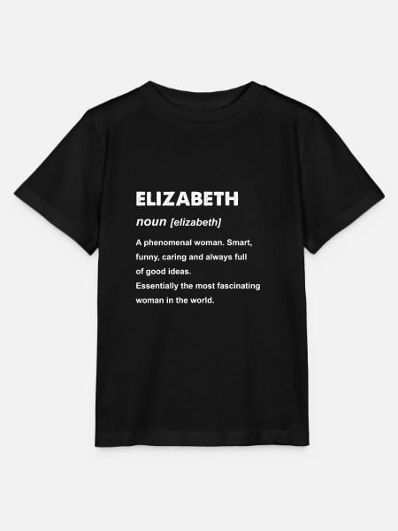 Elizabeth Name Geschenk Design - Stanley/Stella Kinder T-Shirt MINI CREATOR  - Schwarz