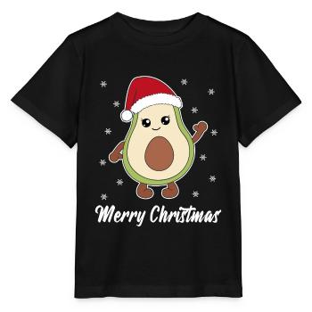 Avocado Christmas gift Christmas present - Stanley/Stella MINI CREATOR Kids’ T-Shirt - black - Front - Mikhail (115cm)