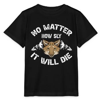 Conception de coyote pour les réacteurs de coyote - T-shirt bio MINI CREATOR Stanley/Stella Enfant - noir - Devant - Mikhail (115cm)