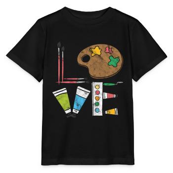 Kunst - Stanley/Stella Kinder T-Shirt MINI CREATOR  - Schwarz - Vorne - Mikhail (115cm)