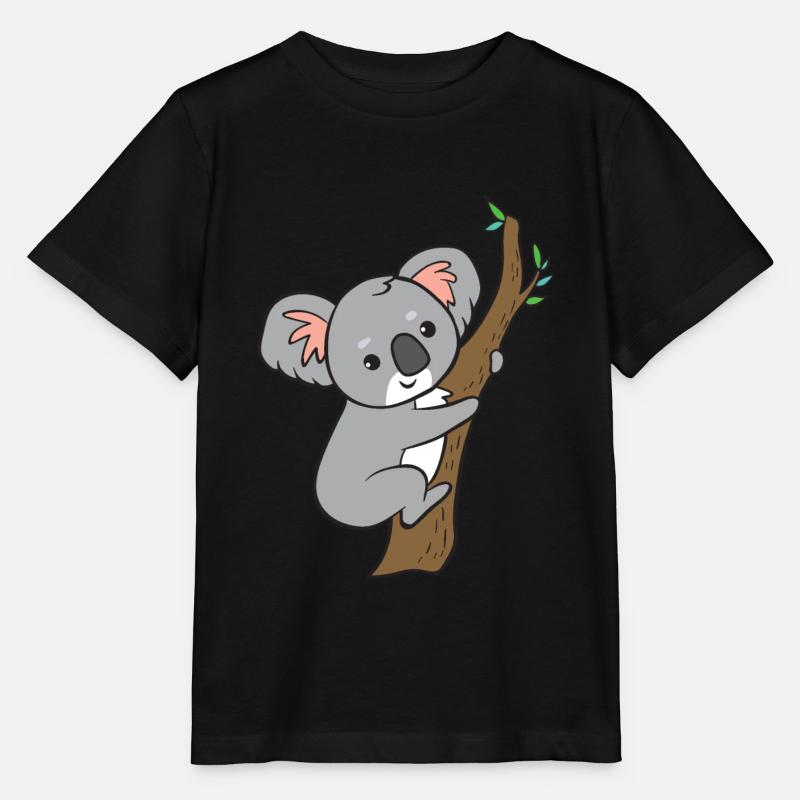 Koala - auf Baum - Stanley/Stella Kinder T-Shirt MINI CREATOR - Schwarz