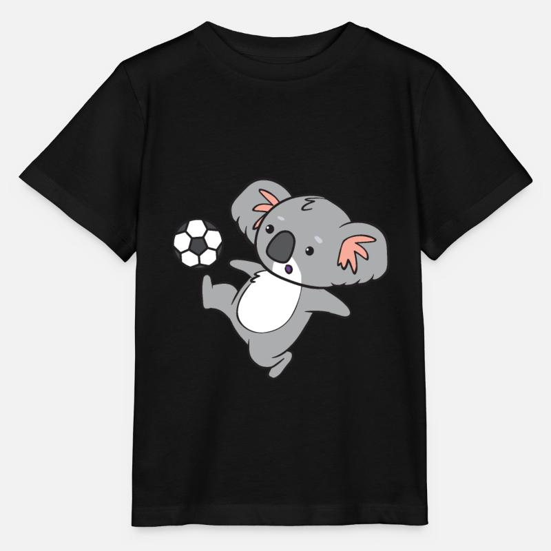 Koala - mit Fussball - Stanley/Stella Kinder T-Shirt MINI CREATOR  - Schwarz
