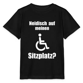 Rollstuhl Witz - Stanley/Stella Kinder T-Shirt MINI CREATOR  - Schwarz - Vorne - Mikhail (115cm)